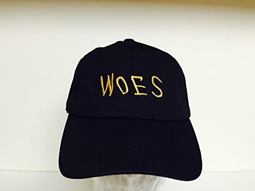 Woes Metallic Gold Black Strapback Hat