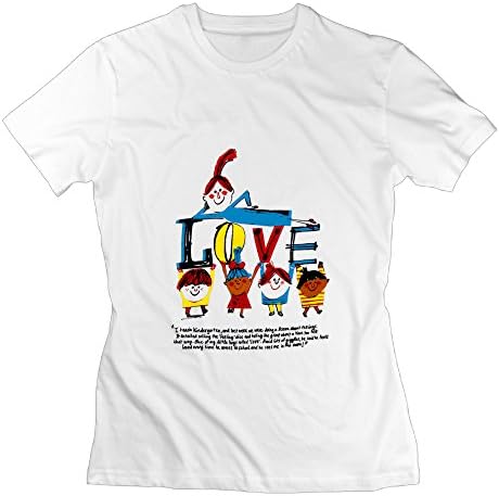 Children Love Their Teacher Womens Neck New Style Short-sleeve Shirts