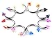 Imixlot 30pcs 18g 3mm Spike Circulars Horseshoes Eyebrow Tongue Rings Wholesale Body Jewelry Piercing