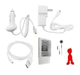 Amazon Kindle 2 (2nd Generation) Car Charger, Wall / Travel Charger, USB Data Charging Cable, Earphones, LCD Screen Protector and Human Shape Earphone/Cable Smart Wrap