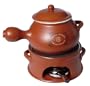 Mamma Ro 1.5 Quart Fondue Set, Terra Cotta