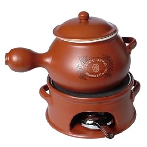 Mamma Ro 1.5 Quart Fondue Set, Terra Cotta by Mamma Ro