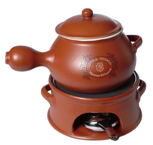 Mamma Ro 1.5 Quart Terra Cotta Fondue Set