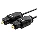 Abacus24-7 OPTICAL TOSLINK DIGITAL FIBER OPTIC AUDIO CABLE-12 feet