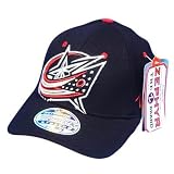 NHL COLUMBUS BLUE JACKETS BLACK FLEX FIT SMALL HAT CAP