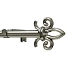 Levolor Fleur Silhouette Rod Set, Satin Nickel, 3/4-Inch Diameter, 36 to 66-Inch Width