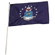 Air Force Flag 12in x 18in Mounted on 24in Wooden Stick