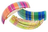 France Luxe Rectangle Volume Barrette - Hypno Stripe