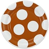 NCAA Texas Longhorns 8-Pack Polka Dot Dinner Plates