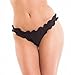 COQUETA Brazilian Waved Bikini Bottom Swimsuit Scrunch Swimwear Samba BLACK