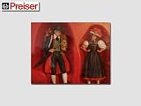 CUCKOO CLOCK SALESMAN & LADY - PREISER G SCALE MODEL TRAIN FIGURES 45049