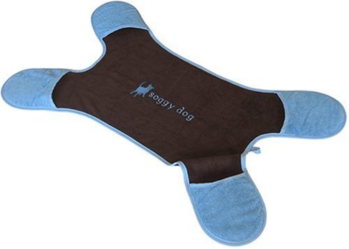 Soggy Dog Towel, Large Brown and Blue