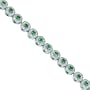 18k White Gold Tsavorite and Diamond Bracelet (2.45 cttw, G-H Color, SI2 Clarity), 7.25"