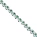 18k White Gold Tsavorite and Diamond Bracelet (2.45 cttw, G-H Color, SI2 Clarity), 7.25
