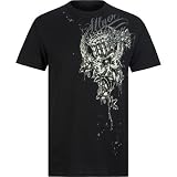 SILVER STAR Rose Mens T-Shirt - Black