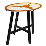 University of Texas Longhorns Wooden Pub Table With Glass Top