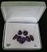 Sterling Silver 18 Chain Necklace and Earring Set - Genuine Amethyst Quartz