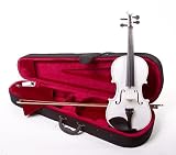 4/4 Full Size Violin in White With Case and Rosin