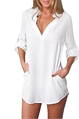 Sexy V-neck Polyester/Spandex Notched Notched Collar Long Sleeves Above the Knee  Shirt Club Dress/Party Dress 