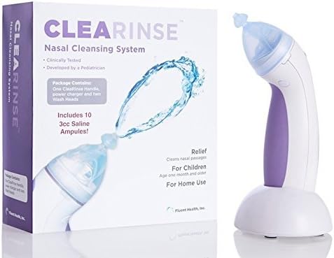 Clearinse Nasal Aspirator &amp; Irrigation System - For Babies and Children + 2 Replacement Wash Heads