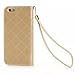 iPhone 6 Plus,iPhone 6 Plus Case,iPhone 6 Plus Leather case, iPhone 6 Plus Wallet Leather case,iPhone 6 Plus,iPhone 6 Plus Case Leather, Gotida iPhone 6 Plus (5.5) Case Wallet [Wallet Case] [With Strap] Wallet Case with Handbag for iPhone 6 Plus (5.5)-Golden