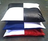 Large Faux Leather Bean Bag Cushion – Football Colours – Red & White