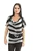 Perpetual Vogue Black Grey Striped Belted Sexy Tunic Top