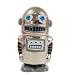 Silver ROBOT Salt & Pepper Shakers Set, Magnetic