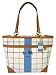 AUTHENTIC COACH HERITAGE STRIPE TATTERSALL TOTE 12561