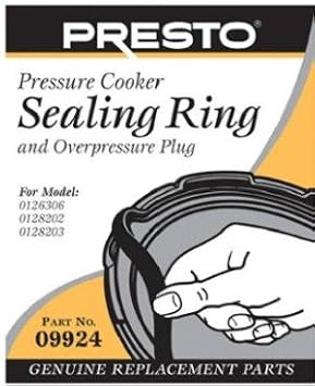 Presto Pressure Cooker Sealing Ring/Overpressure Plug Pack (Super 6 & 8 Quart)