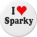 I Love Sparky 2.25â€ Large Pinback Button Pin Heart