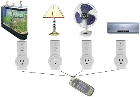 Smart 20M American USA Plug 4 Way Four Gang RF Wireless Remote Control US Socket Switch 110V Learning Style Retail Wholesale