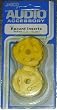 Yellow Plastic Record Inserts - Flat Style - 30 Pack (A.k.a. "45 Rpm Adapter" / Adaptor)