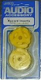 Yellow Plastic Record Inserts - Flat Style - 30 Pack (A.k.a. 