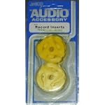 Yellow Plastic Record Inserts - Flat Style - 30 Pack (A.k.a. "45 Rpm Adapter" / Adaptor)
