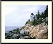 Maine's Bass Head Light Photograph - Beautiful approx. 22"x26" Framed & Matted - 7/8" Rounded, Shiny, Black Metal Frame - Photographic Print by Carol M. Highsmith
