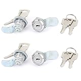 uxcell カムロック　十字の形　メタル･コア　2キー　ドア　キャビネット　メタル　4個入り