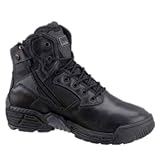 Magnum 5874 Men's Stealth Force 6.0 Side-Zip Waterproof Lace-Up Black Leather Boots