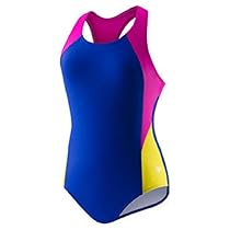 Speedo Big Girls Solid Infinity Splice One Piece Swimsuit (5, Deep)
