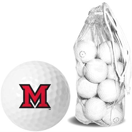 Miami Ohio Redhawks Ncaa Clear Pack 15 Golf Balls