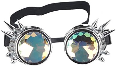 Retro NEW CYBER Vintage STEAMPUNK GOGGLES&amp;Glasses Bling Lens Rustic Goth FOR COSPLAY PARTY