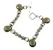 Bracelet - B15 - Handmade Glass & Fire-Polished Beads - Side Drilled Beads - Toggle Closure ~ Black Diamond (Gray / Gray)