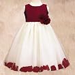 Lito Burgundy Petal FLOWER GIRL Pageant Wedding Special Occasion Holiday Dress