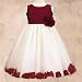 LITO Special Occasion BURGUNDY Petal Wedding Flower Girls Dress 2T-12