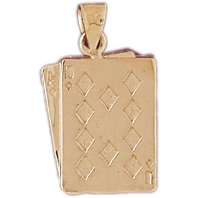 Cheap Girls Jewelry Dazzlers Solid 14k Gold Ace Ten Diamond Charm Pendant Available in three colors from jewelsberry (weights: 3.3 grams only) For Sale