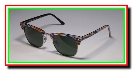 RAY-BAN 3016 CLUBMASTER WAYFARER LIMITED EDITION MULTI-COLORED SUNGLASSES HOT - COLLECTIBLE (mens/womens/unisex) as seen on celebrities