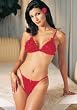 Valentine's Day 2PC Ruffle Triangle Bra Top Sexy Lingerie Intimate Apparel with Ruffled Thong