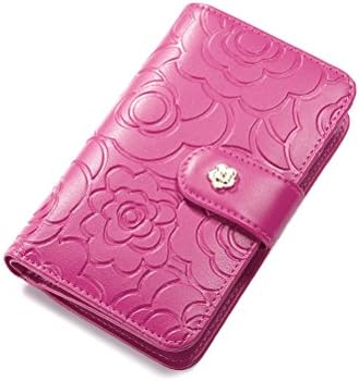 NUCELLE Womens Bi Fold Wallets Leather Card Holder Money Clip For Ladies Rose