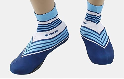 Yquelle Elastic Cycling Shoe Covers Outdoor Sports Anti-dust and Anti-dirty Shoes (Denim blue, 8.5)