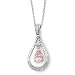 Never Forget October Birthstone Necklace in Silver